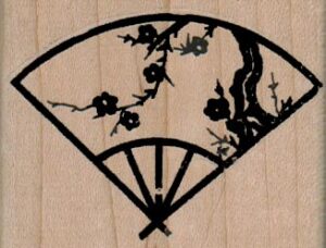 Cherry Blossom Fan 2 1/4 x 1 3/4-0