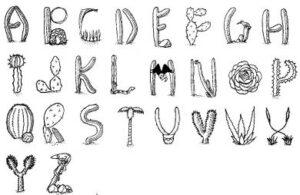 Cactus Alphabet (Unmounted)-0