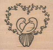 Stamp Affair Birds in Heart 2 x 2-0